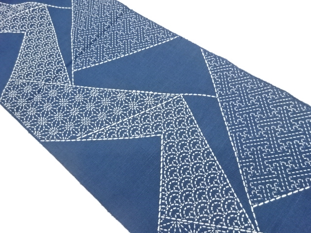 JAPANESE NAGOYA OBI / JAPANESE KIMONO / TSUMUGI / WOVEN CLASSICAL PATTERN